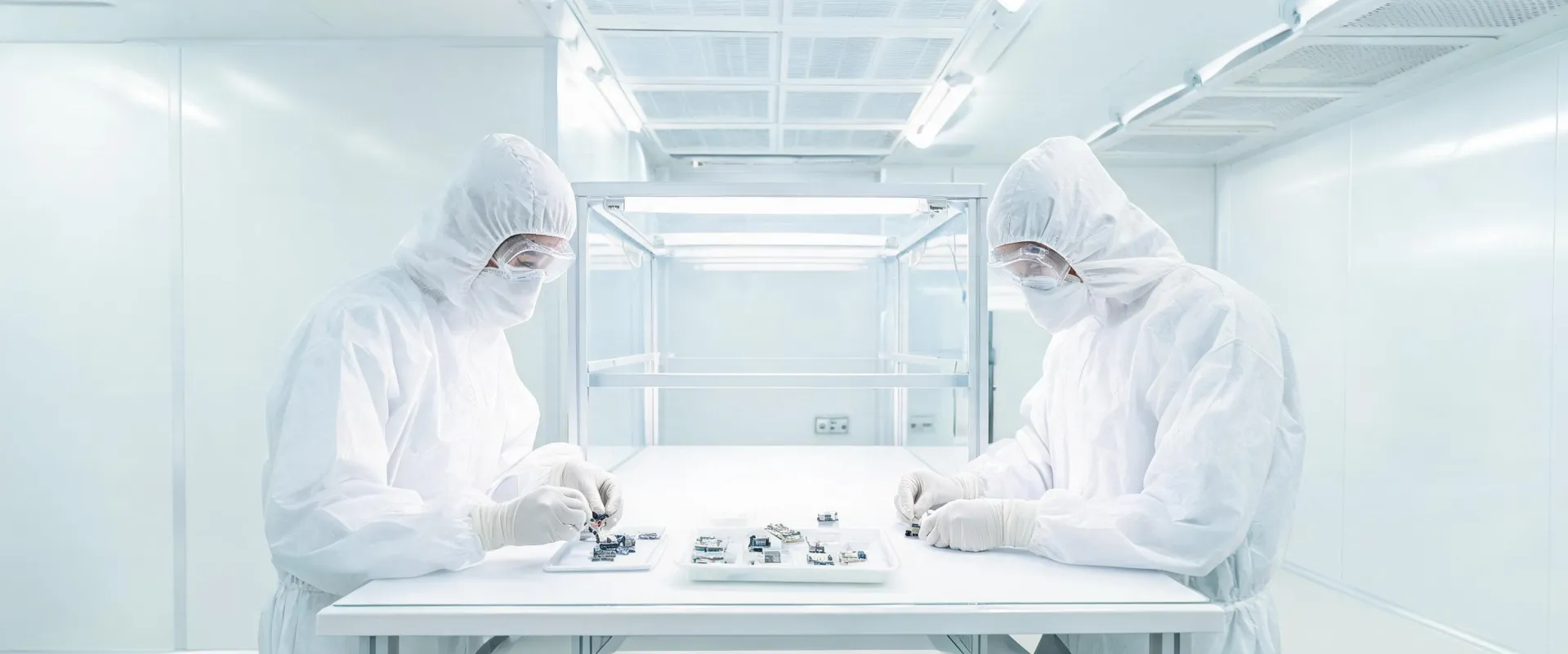 Medical device cleanroom assembly for monitoring sensors