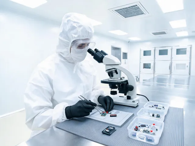 Cleanroom sensor assembly station