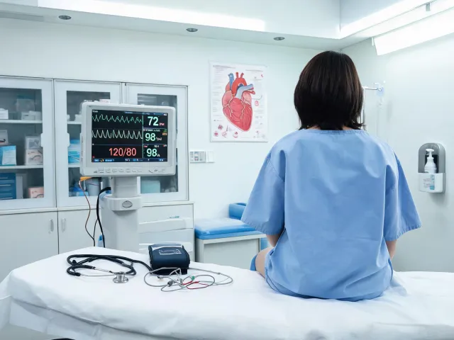 Cardiology specialty clinic exam room